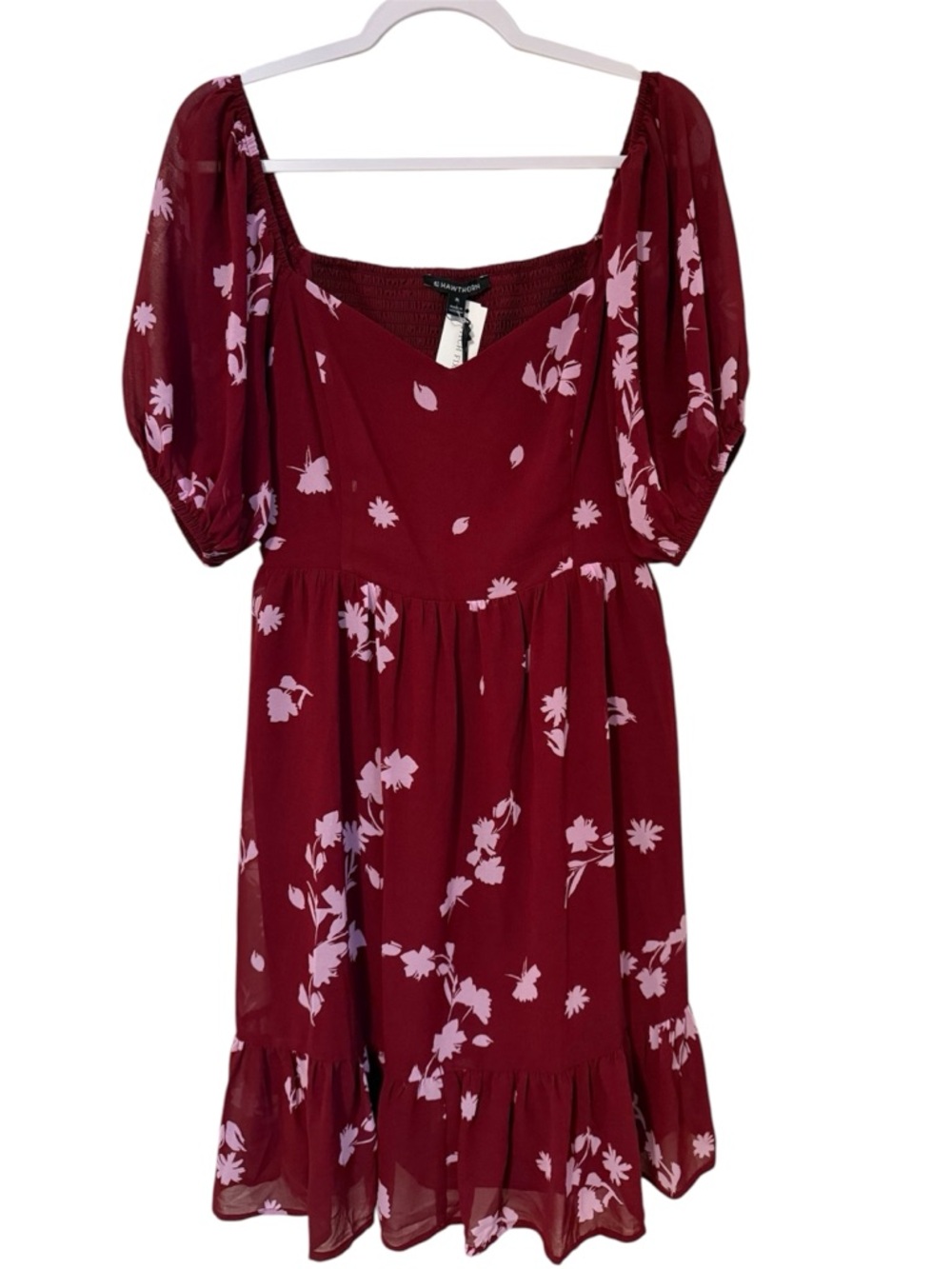 Burgundy Spring Dress